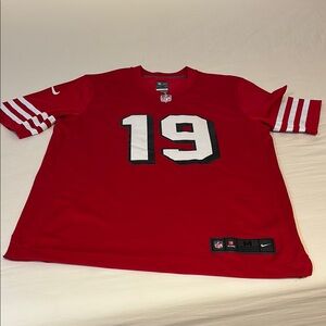Nike Red Football Jersey with Number 19 San Francisco 49ers, Samuel
